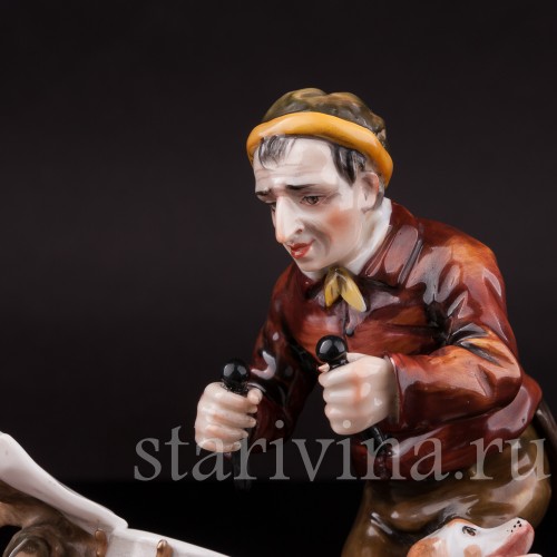 Фарфоровая статуэтка Музыкант с литаврами, Дрезден, Германия, нач. 20 в.