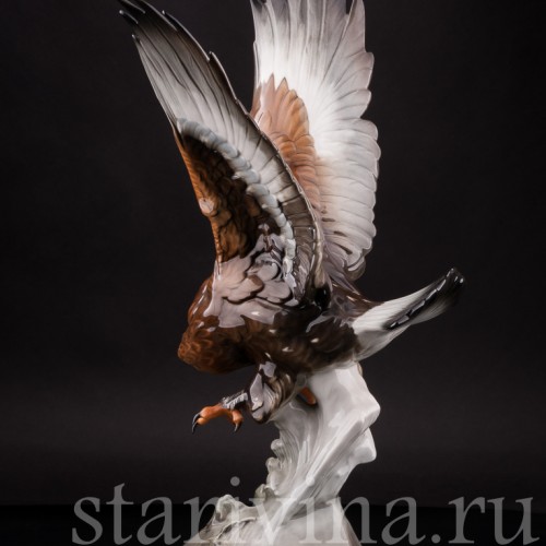 Фарфоровая статуэтка птицы Орел-беркут, Hutschenreuther, Германия, 1970 гг.