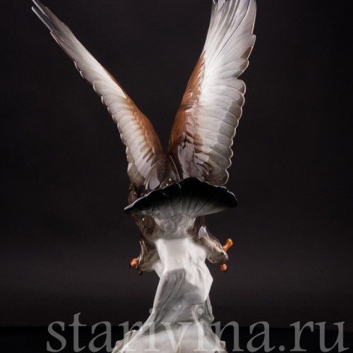 Фарфоровая статуэтка птицы Орел-беркут, Hutschenreuther, Германия, 1970 гг.