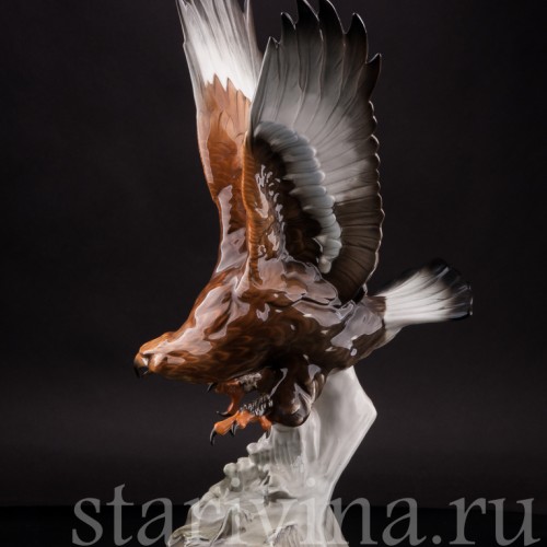 Фарфоровая статуэтка птицы Орел-беркут, Hutschenreuther, Германия, 1970 гг.