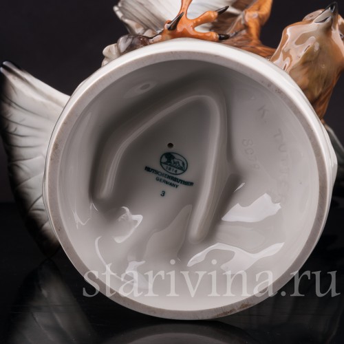 Фарфоровая статуэтка птицы Орел-беркут, Hutschenreuther, Германия, 1970 гг.