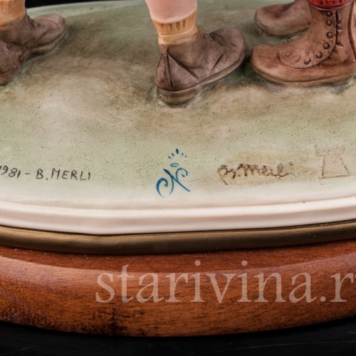 Фарфоровая фигурка Поцелуй, Bruno Merli, Италия, 1981 год.