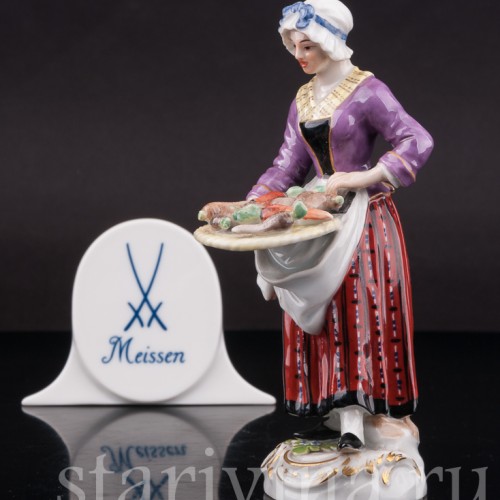 Фарфоровая статуэтка  Торговка овощами, Cries de Paris, Meissen, Германия, сер. 19 - нач. 20 в.