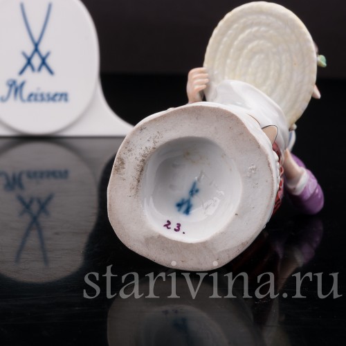 Фарфоровая статуэтка  Торговка овощами, Cries de Paris, Meissen, Германия, сер. 19 - нач. 20 в.