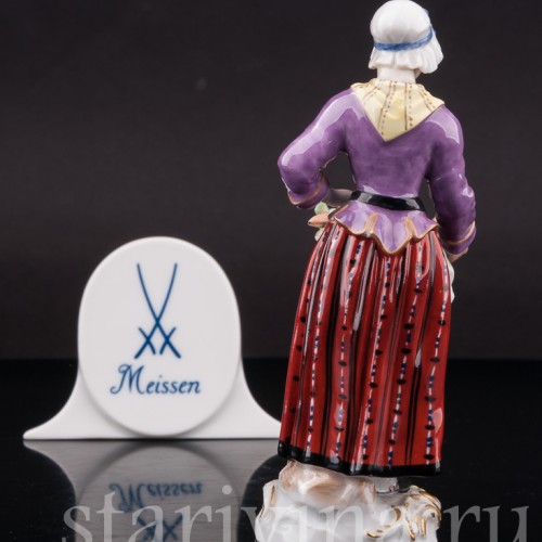 Фарфоровая статуэтка  Торговка овощами, Cries de Paris, Meissen, Германия, сер. 19 - нач. 20 в.