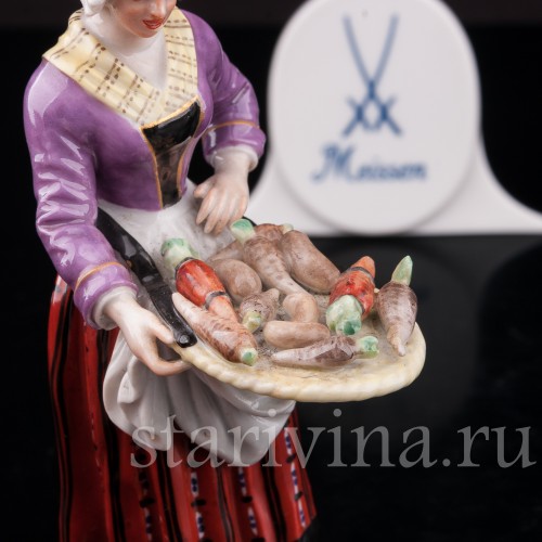 Фарфоровая статуэтка  Торговка овощами, Cries de Paris, Meissen, Германия, сер. 19 - нач. 20 в.
