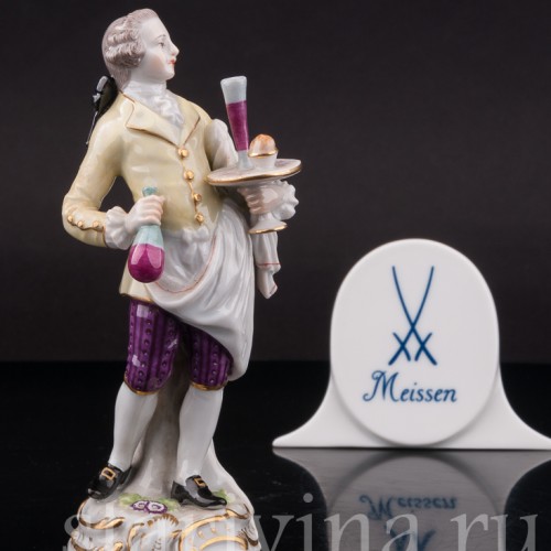 Фарфоровая статуэтка Официант, Cries de Paris, Meissen, Германия, сер. 19 - нач. 20 в.