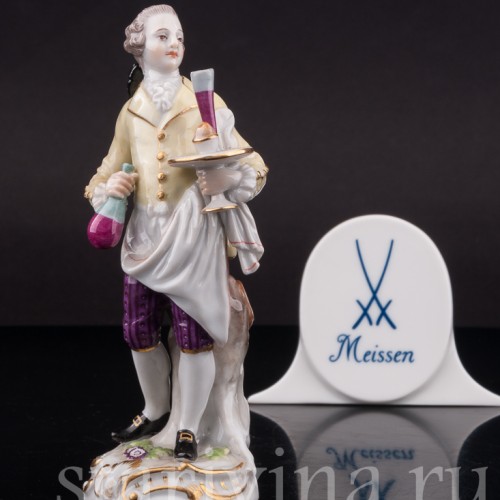 Фарфоровая статуэтка Официант, Cries de Paris, Meissen, Германия, сер. 19 - нач. 20 в.
