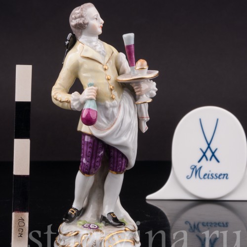 Фарфоровая статуэтка Официант, Cries de Paris, Meissen, Германия, сер. 19 - нач. 20 в.