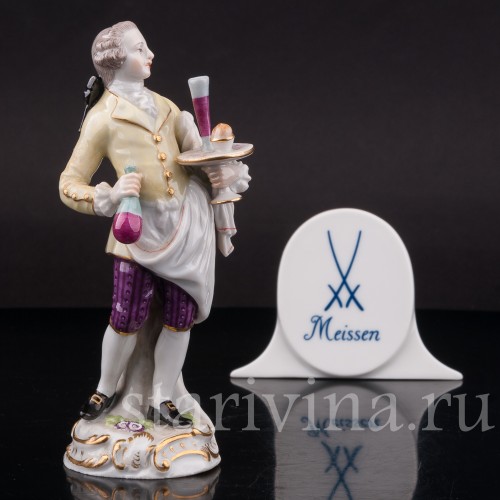 Фарфоровая статуэтка Официант, Cries de Paris, Meissen, Германия, сер. 19 - нач. 20 в.