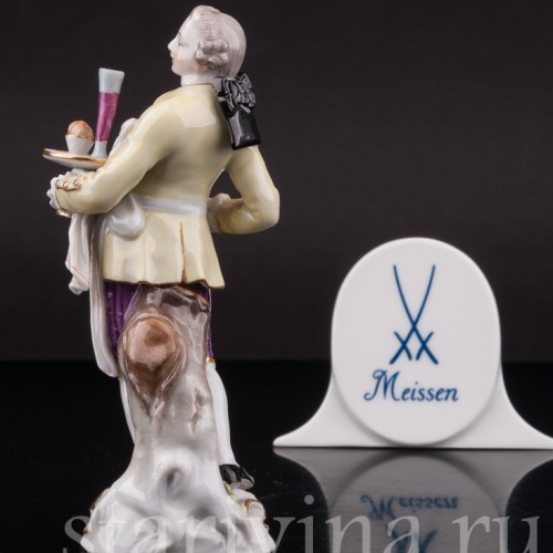 Фарфоровая статуэтка Официант, Cries de Paris, Meissen, Германия, сер. 19 - нач. 20 в.