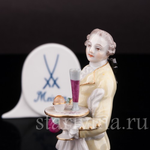 Фарфоровая статуэтка Официант, Cries de Paris, Meissen, Германия, сер. 19 - нач. 20 в.