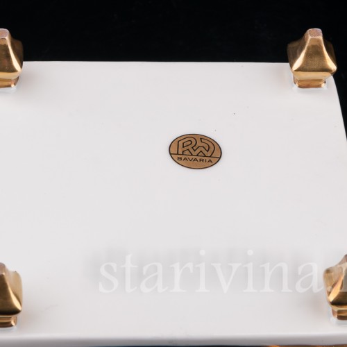 Шкатулка из фарфора Золотые цветы, Rudolf Wachter , Германия, 1959-1977 гг.