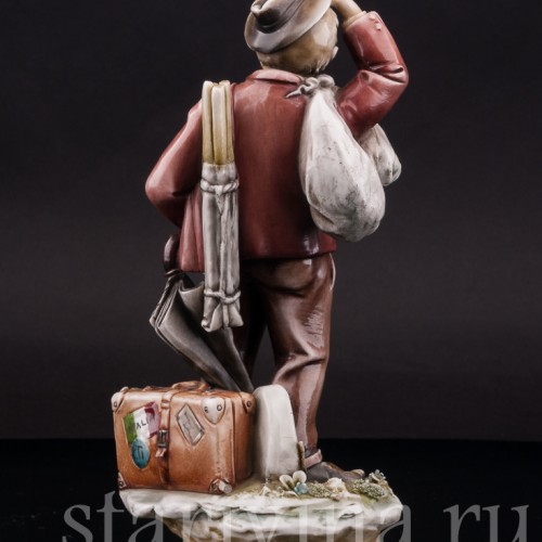 Фарфоровая статуэтка Путешественник, Antonio Borsato, Италия, сер. 20 в.