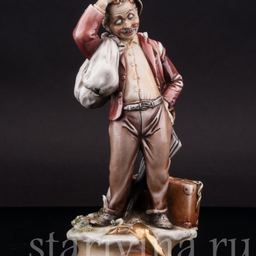 Фарфоровая статуэтка Путешественник, Antonio Borsato, Италия, сер. 20 в.