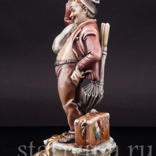 Фарфоровая статуэтка Путешественник, Antonio Borsato, Италия, сер. 20 в.