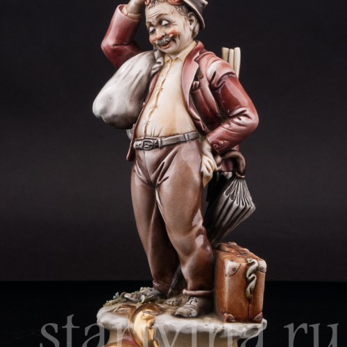 Фарфоровая статуэтка Путешественник, Antonio Borsato, Италия, сер. 20 в.