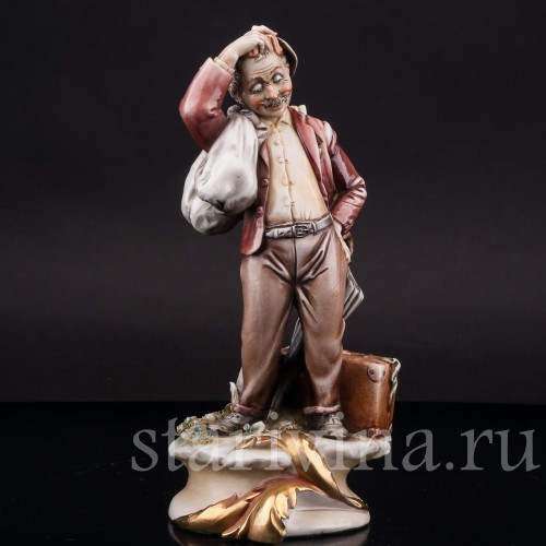 Фарфоровая статуэтка Путешественник, Antonio Borsato, Италия, сер. 20 в.