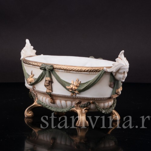 Фарфоровая Ваза с маскаронами, E. A. Muller, Германия, 1890-1927 гг.