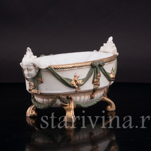 Фарфоровая Ваза с маскаронами, E. A. Muller, Германия, 1890-1927 гг.