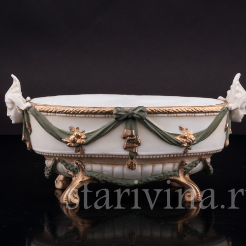 Фарфоровая Ваза с маскаронами, E. A. Muller, Германия, 1890-1927 гг.