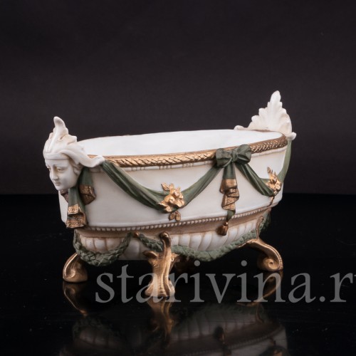 Фарфоровая Ваза с маскаронами, E. A. Muller, Германия, 1890-1927 гг.