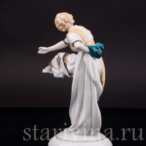Статуэтка из фарфора Танцовщица ар деко, Hertwig & Co, Германия, 1920-30 гг.