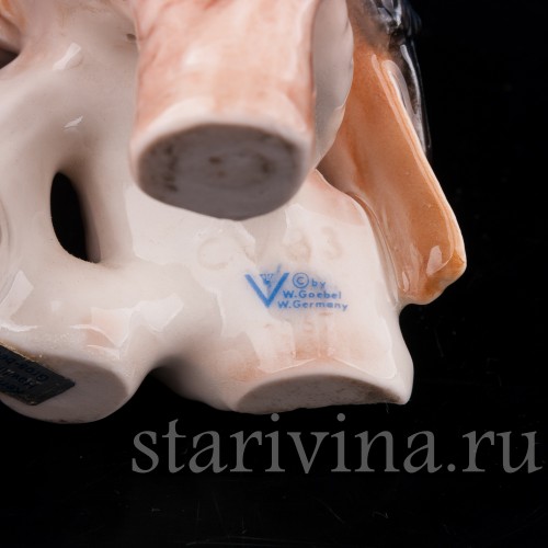 Фарфоровая статуэтка птицы Дубонос, Goebel, Германия, 1967 год.