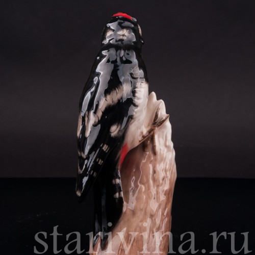 Фарфоровая статуэтка птицы Пёстрый дятел, Goebel, Германия, до 1991 г.