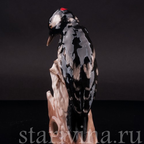 Фарфоровая статуэтка птицы Пёстрый дятел, Goebel, Германия, до 1991 г.