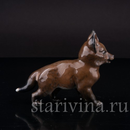 Фигурка из фарфора Стоящий лисёнок Rosenthal, Германия, 1944 год.