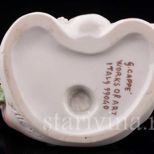 Фарфоровая фигурка Малыш с собакой, миниатюра, Giuseppe Cappe, Италия, вт. пол. 20 в.