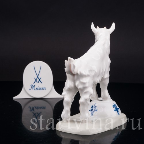 Фарфоровая статуэтка Козлик и разбитая чашка, Meissen, Германия, сер. 20 века.