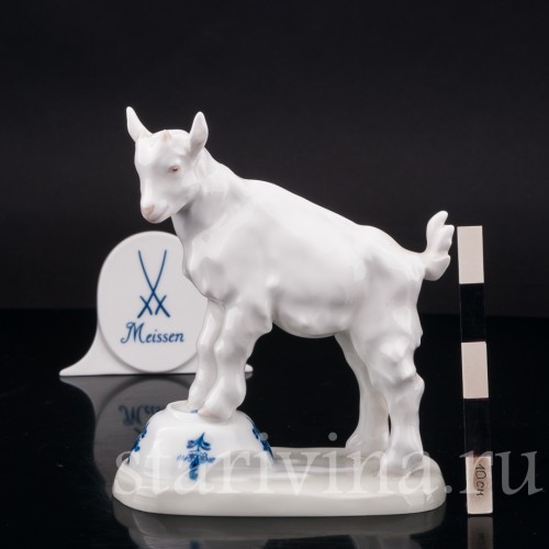 Фарфоровая статуэтка Козлик и разбитая чашка, Meissen, Германия, сер. 20 века.