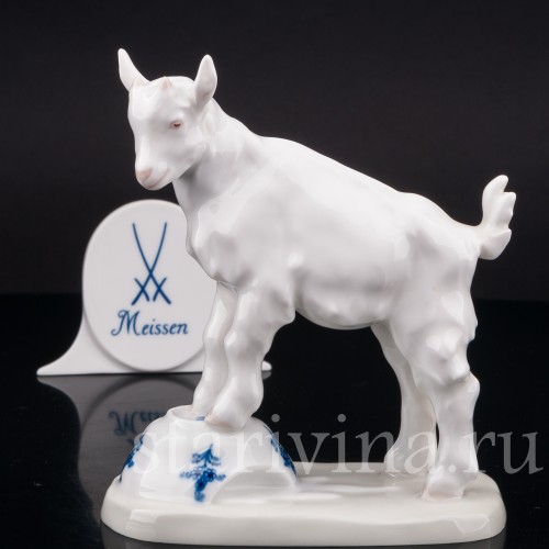 Фарфоровая статуэтка Козлик и разбитая чашка, Meissen, Германия, сер. 20 века.