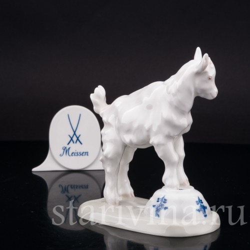 Фарфоровая статуэтка Козлик и разбитая чашка, Meissen, Германия, сер. 20 века.