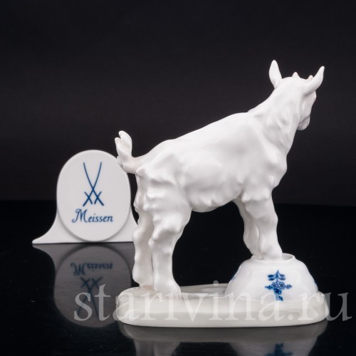Фарфоровая статуэтка Козлик и разбитая чашка, Meissen, Германия, сер. 20 века.