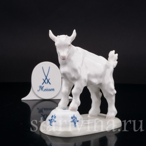 Фарфоровая статуэтка Козлик и разбитая чашка, Meissen, Германия, сер. 20 века.