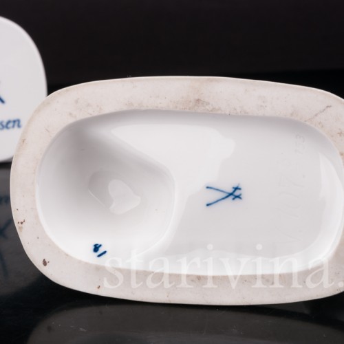 Фарфоровая статуэтка Козлик и разбитая чашка, Meissen, Германия, сер. 20 века.