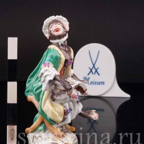 Фарфоровая статуэтка Обезьяна-певица, Meissen, Германия, 1987 г.