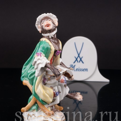 Фарфоровая статуэтка Обезьяна-певица, Meissen, Германия, 1987 г.