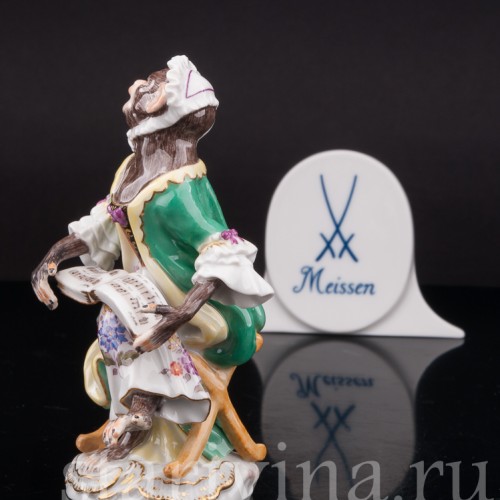 Фарфоровая статуэтка Обезьяна-певица, Meissen, Германия, 1987 г.