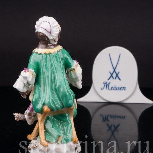 Фарфоровая статуэтка Обезьяна-певица, Meissen, Германия, 1987 г.