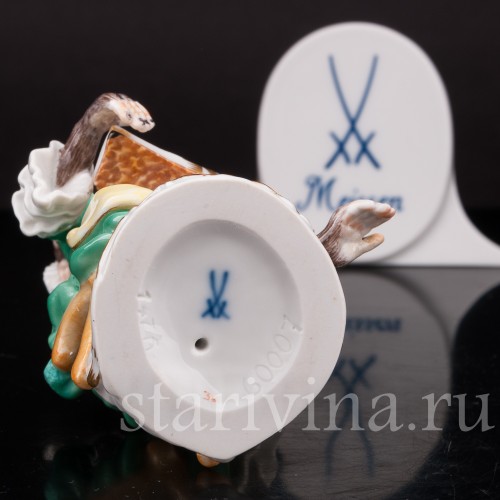 Фарфоровая статуэтка Обезьяна-певица, Meissen, Германия, 1987 г.