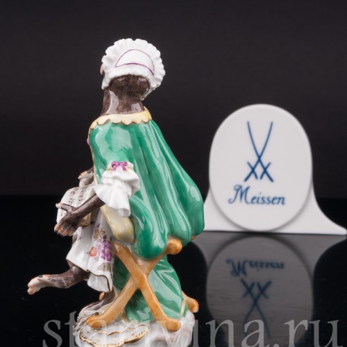 Фарфоровая статуэтка Обезьяна-певица, Meissen, Германия, 1987 г.
