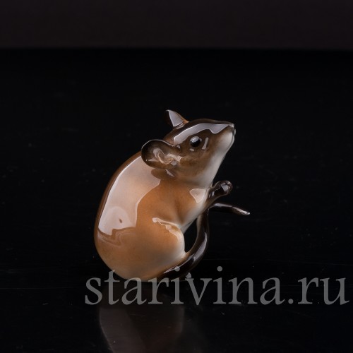 Фарфоровая фигурка Мышка на задних лапках, Hutschenreuther, Германия, 1970 гг.