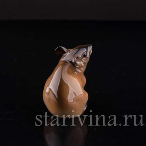 Фарфоровая фигурка Мышка на задних лапках, Hutschenreuther, Германия, 1970 гг.