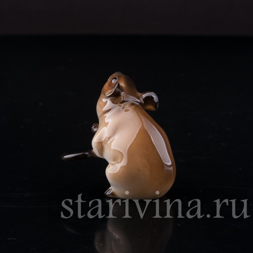 Фарфоровая фигурка Мышка на задних лапках, Hutschenreuther, Германия, 1970 гг.