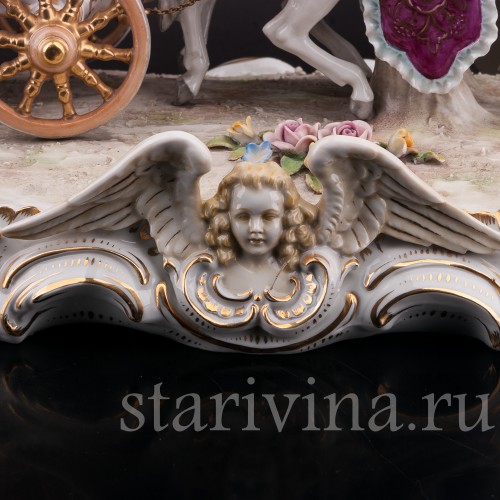 Фарфоровая композиция Карета, запряженная четверкой лошадей, Sitzendorf, Германия, сер. 20 в.