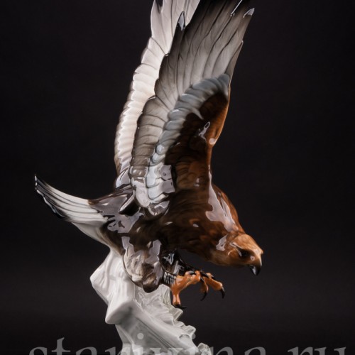 Фарфоровая статуэтка птицы Орел-беркут, Hutschenreuther, Германия, 1970 гг.